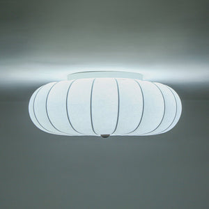 LightFixturesUSA - Round White Silk Scalloped Cage Ceiling Light - Ceiling Light - 23.6 in - 