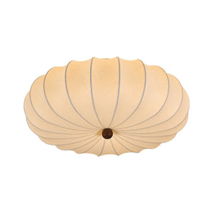 LightFixturesUSA - Round White Silk Scalloped Cage Ceiling Light - Ceiling Light - 23.6 in - 