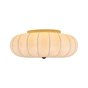 LightFixturesUSA - Round White Silk Scalloped Cage Ceiling Light - Ceiling Light - 23.6 in - 