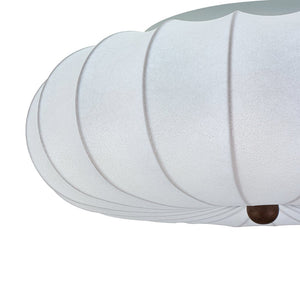 LightFixturesUSA - Round White Silk Scalloped Cage Ceiling Light - Ceiling Light - 23.6 in - 