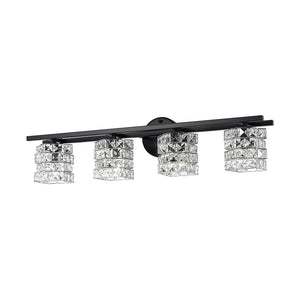LightFixturesUSA - Rubik Cube Style Faceted Crystal Shade Vanity Wall Sconce - Wall Sconce - 3 - Lt - 