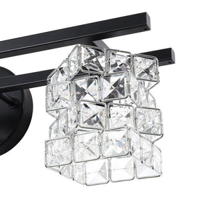 LightFixturesUSA - Rubik Cube Style Faceted Crystal Shade Vanity Wall Sconce - Wall Sconce - 4 - Lt - 