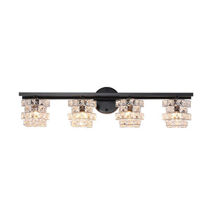 LightFixturesUSA - Rubik Cube Style Faceted Crystal Shade Vanity Wall Sconce - Wall Sconce - 4 - Lt - 