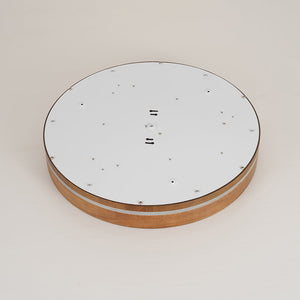 LightFixturesUSA - Rustic Dimmable LED Walnut Wooden Round Ceiling Light - Ceiling Light - 15.7 in - 