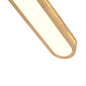 LightFixturesUSA - Rustic Dimmable LED Wood Oval Flush Mount Light - Ceiling Light - 37.4 in - 