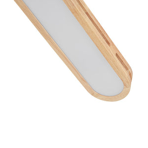 LightFixturesUSA - Rustic Dimmable LED Wood Oval Flush Mount Light - Ceiling Light - 37.4 in - 