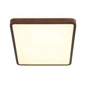 LightFixturesUSA - Rustic Rectangle Walnut Wooden Dimmable LED Flush Mount - Ceiling Light - Wooden (Pre - Order & 2 - 4 Weeks) - 
