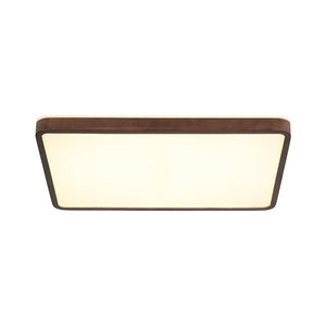 LightFixturesUSA - Rustic Rectangle Walnut Wooden Dimmable LED Flush Mount - Ceiling Light - Wooden (Pre - Order & 2 - 4 Weeks) - 