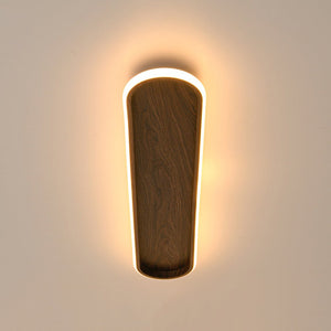 LightFixturesUSA - Rustic Walnut Wood Dimmable LED Oval Ring Flush Mount Light - Ceiling Light - 31.7 in - 