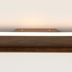 LightFixturesUSA - Rustic Walnut Wood Dimmable LED Oval Ring Flush Mount Light - Ceiling Light - 31.7 in - 