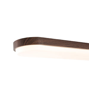 LightFixturesUSA-Rustic Walnut Wood Grain Oval Dimmable LED Ceiling Light-Ceiling Light-38.8 in-