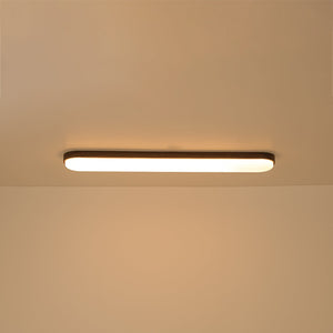 LightFixturesUSA-Rustic Walnut Wood Grain Oval Dimmable LED Ceiling Light-Ceiling Light-38.8 in-