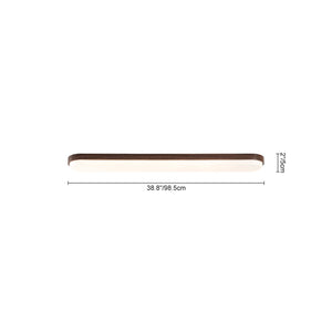 LightFixturesUSA-Rustic Walnut Wood Grain Oval Dimmable LED Ceiling Light-Ceiling Light-38.8 in-