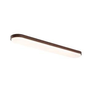 LightFixturesUSA-Rustic Walnut Wood Grain Oval Dimmable LED Ceiling Light-Ceiling Light-38.8 in-