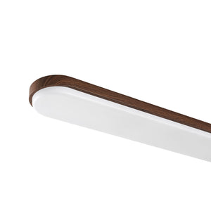 LightFixturesUSA-Rustic Walnut Wood Grain Oval Dimmable LED Ceiling Light-Ceiling Light-38.8 in-
