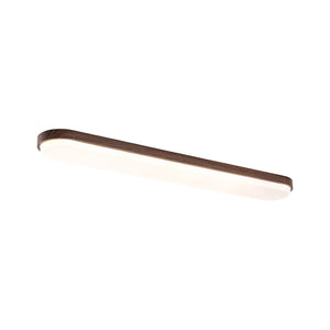 LightFixturesUSA-Rustic Walnut Wood Grain Oval Dimmable LED Ceiling Light-Ceiling Light-38.8 in-