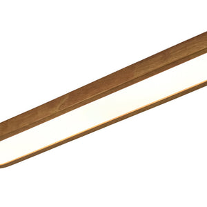 LightFixturesUSA - Rustic Walnut Wood Oval Dimmable LED Flush Mount Light - Ceiling Light - 37.4 in - 