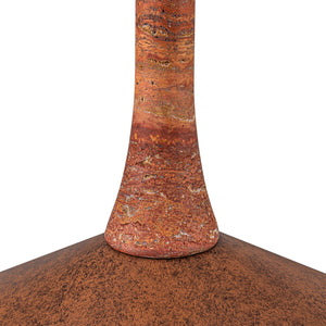 LightFixturesUSA-Rustic Weathered Brown Rust-Copper Metal 1-Light Pendant-Pendant Light-15.7 in-