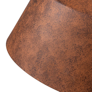 LightFixturesUSA-Rustic Weathered Brown Rust-Copper Metal 1-Light Pendant-Pendant Light-15.7 in-