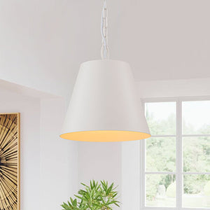 LightFixturesUSA - Scandinavian 1 - Light Geometric White Kitchen Pendant Light - Pendant Light - Conical - 