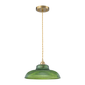 LightFixturesUSA-Scandinavian 1-Light Ribbed Glass Dome Kitchen Pendant-Pendant Light-Clear Glass-