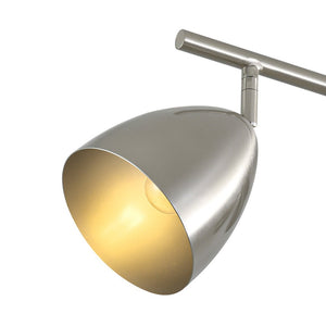 LightFixturesUSA - Scandinavian 4 - Light Adjustable Spotlight Island Linear Track Light - Ceiling Light - Nickel - 