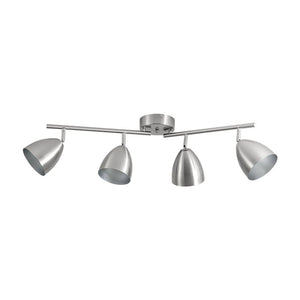 LightFixturesUSA - Scandinavian 4 - Light Adjustable Spotlight Island Linear Track Light - Ceiling Light - Nickel - 