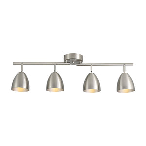 LightFixturesUSA - Scandinavian 4 - Light Adjustable Spotlight Island Linear Track Light - Ceiling Light - Nickel - 