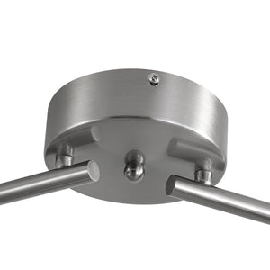 LightFixturesUSA - Scandinavian 4 - Light Adjustable Spotlight Island Linear Track Light - Ceiling Light - Nickel - 