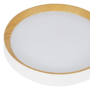 LightFixturesUSA - Scandinavian 5CCT Dimmable LED Round Flush Mount Light - Ceiling Light - White - 