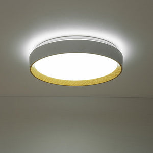 LightFixturesUSA - Scandinavian 5CCT Dimmable LED Round Flush Mount Light - Ceiling Light - White - 