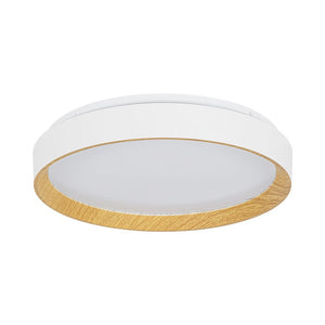 LightFixturesUSA - Scandinavian 5CCT Dimmable LED Round Flush Mount Light - Ceiling Light - White - 