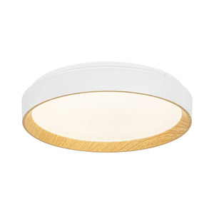 LightFixturesUSA - Scandinavian 5CCT Dimmable LED Round Flush Mount Light - Ceiling Light - White - 
