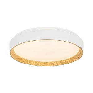 LightFixturesUSA - Scandinavian 5CCT Dimmable LED Round Flush Mount Light - Ceiling Light - White - 
