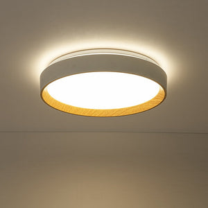LightFixturesUSA - Scandinavian 5CCT Dimmable LED Round Flush Mount Light - Ceiling Light - White - 