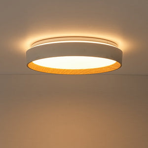 LightFixturesUSA - Scandinavian 5CCT Dimmable LED Round Flush Mount Light - Ceiling Light - White - 