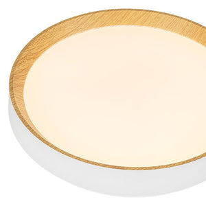 LightFixturesUSA - Scandinavian 5CCT Dimmable LED Round Flush Mount Light - Ceiling Light - White - 