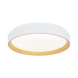 LightFixturesUSA - Scandinavian 5CCT Dimmable LED Round Flush Mount Light - Ceiling Light - White - 