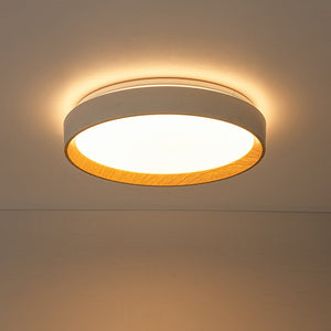 LightFixturesUSA - Scandinavian 5CCT Dimmable LED Round Flush Mount Light - Ceiling Light - White - 