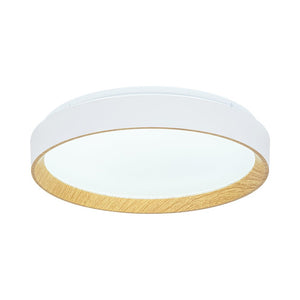 LightFixturesUSA - Scandinavian 5CCT Dimmable LED Round Flush Mount Light - Ceiling Light - White - 