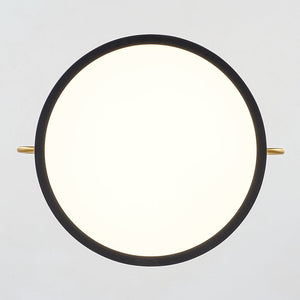 LightFixturesUSA-Scandinavian Brass Blue Round Dimmable LED Pendant-Pendant Light-16 in-