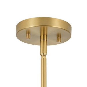 LightFixturesUSA-Scandinavian Brass Blue Round Dimmable LED Pendant-Pendant Light-16 in-