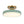 LightFixturesUSA - Scandinavian Brass White Round Dimmable LED Semi Flush Light - Ceiling Light - Green (5CCT & Pre - Order) - 