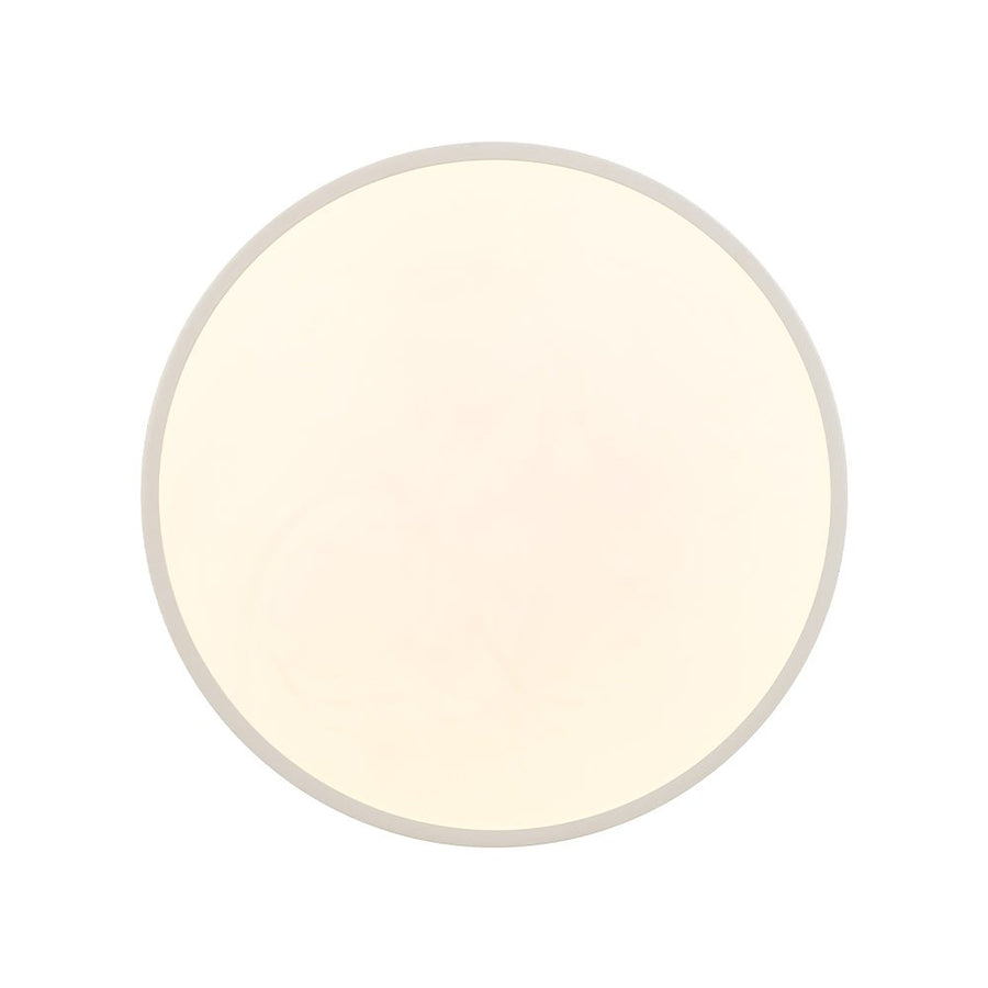 LightFixturesUSA - Scandinavian Brass White Round Dimmable LED Semi Flush Light - Ceiling Light - White - 