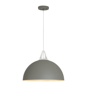 LightFixturesUSA-Scandinavian Colored Wide Metal Dome Kitchen Pendant Light-Pendant Light-Gray-