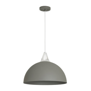 LightFixturesUSA-Scandinavian Colored Wide Metal Dome Kitchen Pendant Light-Pendant Light-Gray-