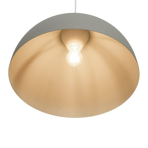 LightFixturesUSA-Scandinavian Colored Wide Metal Dome Kitchen Pendant Light-Pendant Light-Gray-