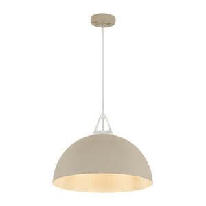LightFixturesUSA-Scandinavian Colored Wide Metal Dome Kitchen Pendant Light-Pendant Light-Greige-