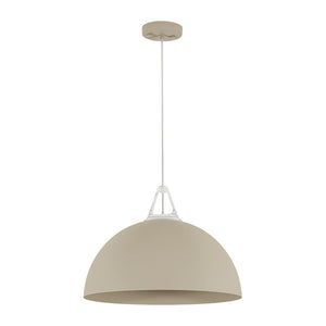 LightFixturesUSA-Scandinavian Colored Wide Metal Dome Kitchen Pendant Light-Pendant Light-Greige-