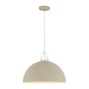 LightFixturesUSA-Scandinavian Colored Wide Metal Dome Kitchen Pendant Light-Pendant Light-Greige-